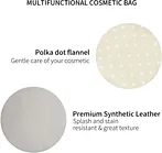 Travel makeup bag with compartments